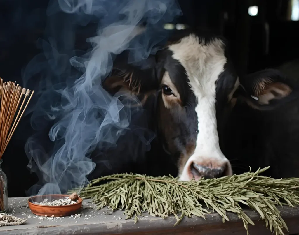ধূপকাঠি বা শুকনো নিমপাতা জ্বালানো