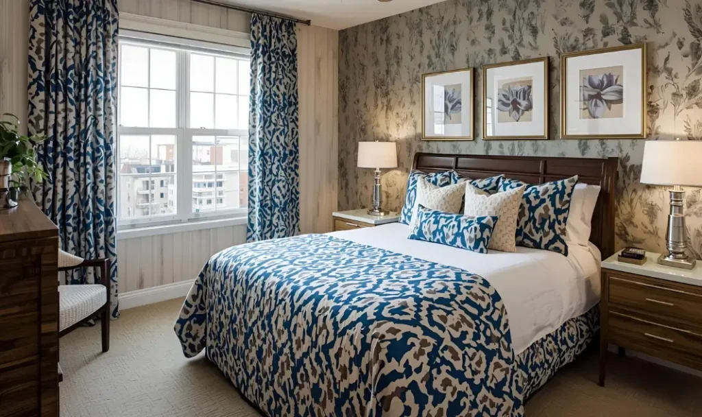 পর্দা ও বেডশীট মিলিয়ে সাজান