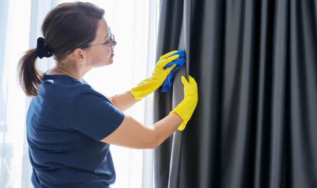 জানালা ও পর্দা পরিষ্কার করা
